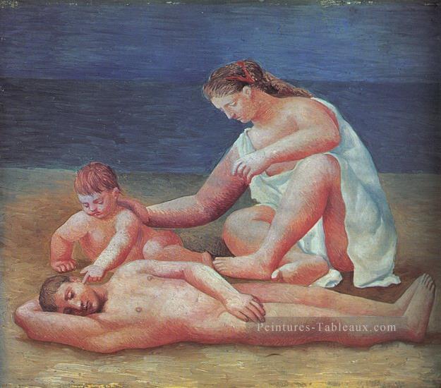 Famille au bord la mer 3 1922 cubiste Pablo Picasso Peintures à l'huile